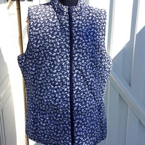 Basic Editions Women's XXL Floral Puffy Vest